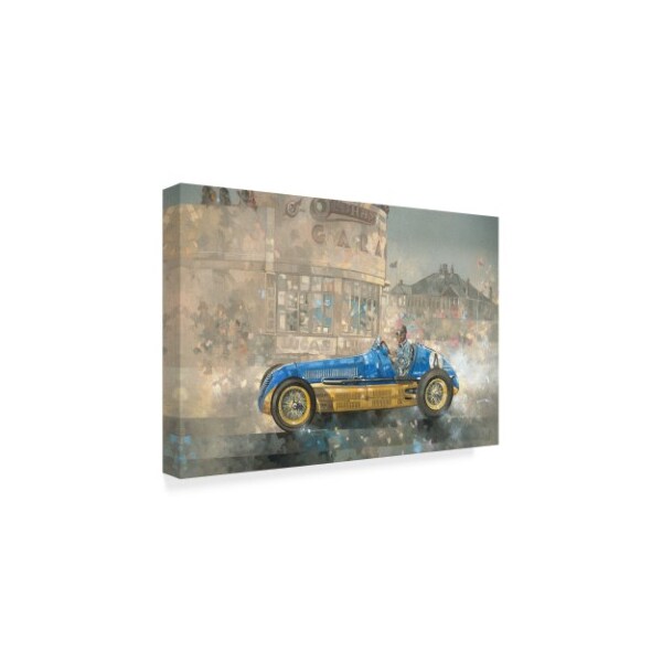Peter Miller 'Blue And Yellow Maserati Of Bira' Canvas Art,22x32